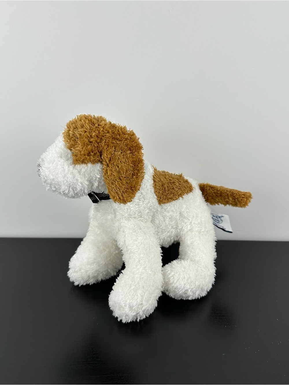 Ganz RARE Heritage Collection White Brown Puppy Dog with Collar 7” Plush